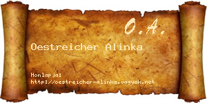 Oestreicher Alinka névjegykártya